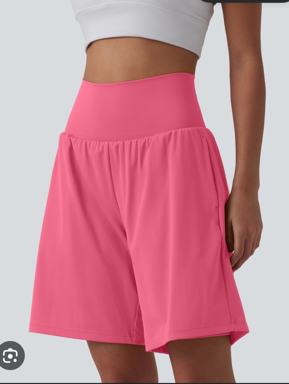 HALARA Pink High-Waist Athletic Shorts